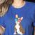 Brindle Boston Terrier Dog Patriotic Shirt USA Flag Women's Heather T-Shirt Heather True Royal