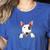 Bull Terrier Pocket Bull Terrier Peeking Out Pocket Women's Heather T-Shirt Heather True Royal