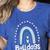 Bulldogs School Mascot Rainbow Teacher Lover Women's Heather T-Shirt Heather True Royal Bulldogs School Mascot Rainbow Teacher Lover Women's Heather T-Shirt Heather True Royal