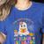 You Can't Scare Me I Teach 1st Grade Teacher Halloween Ghost Women's Heather T-Shirt Heather True Royal