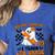 You Can't Scare Me I Teach 6th Grade Retro Teacher Halloween Women's Heather T-Shirt Heather True Royal