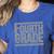 Checkered Fourth Grade Teacher Team Crew Back To School Women's Heather T-Shirt Heather True Royal