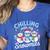 Chillin With My Snowmie Women Christmas Snowman Teacher Snow Women's Heather T-Shirt Heather True Royal