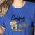 Coffee Gives Me Teacher Power Teacher Elementary Women Women's Heather T-Shirt Heather True Royal