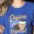 Coffee Teach Repeat Teacher Women's Heather T-Shirt Heather True Royal Coffee Teach Repeat Teacher Women's Heather T-Shirt Heather True Royal