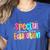Color Special Education Squad Groovy Dream Team SPED Teacher Women's Heather T-Shirt Heather True Royal