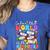 Color The World With Kindness Crayon Positivity Teacher Women's Heather T-Shirt Heather True Royal
