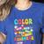 Color The World With Kindness Teachers Back To School Women's Heather T-Shirt Heather True Royal Color The World With Kindness Teachers Back To School Women's Heather T-Shirt Heather True Royal