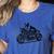 Cool Boston Terrier Riding a Motorcycle Biker Dog Lover For Men Women Kids Women's Heather T-Shirt Heather True Royal