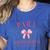 Coquette Bow Paraprofessional School Para Squad Teacher Aide Women's Heather T-Shirt Heather True Royal