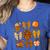 Coquette Teach Teacher Bows Thanksgiving Turkey Fall Autumn Women's Heather T-Shirt Heather True Royal