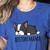 Cute Boston Terrier Boston Mama Women's Heather T-Shirt Heather True Royal