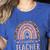 Cute Daycare Teacher Rainbow Leopard Print Childcare Worker Women's Heather T-Shirt Heather True Royal Cute Daycare Teacher Rainbow Leopard Print Childcare Worker Women's Heather T-Shirt Heather True Royal