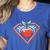 Cute Distressed Super Teacher Superhero Apple Women's Heather T-Shirt Heather True Royal Cute Distressed Super Teacher Superhero Apple Women's Heather T-Shirt Heather True Royal