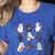 Cute Ghost Cat Playing Musical Halloween Music Teacher Women's Heather T-Shirt Heather True Royal Cute Ghost Cat Playing Musical Halloween Music Teacher Women's Heather T-Shirt Heather True Royal