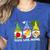 Cute Gnomes Teach Love And Inspire Back To School Teacher Women's Heather T-Shirt Heather True Royal
