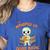 Cute Halloween Teacher Librarian Mummy Reading Books Women's Heather T-Shirt Heather True Royal