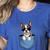 Cute Pocket Boston Terrier Lover Dog Mom Women's Heather T-Shirt Heather True Royal