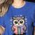 Cute Reading Owl Book Lover Teacher Librarian Bookworm Women's Heather T-Shirt Heather True Royal Cute Reading Owl Book Lover Teacher Librarian Bookworm Women's Heather T-Shirt Heather True Royal