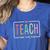 Cute Teacher Life Teach Them To Be Kind School Mom Teachers Women's Heather T-Shirt Heather True Royal Cute Teacher Life Teach Them To Be Kind School Mom Teachers Women's Heather T-Shirt Heather True Royal