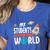 Cute Teacher My Students Are Out Of This World Space Men Women Kids Women's Heather T-Shirt Heather True Royal