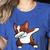 Dabbing Red Boston Terrier Dab Dance Dog Men Women Kids Women's Heather T-Shirt Heather True Royal