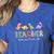 Dinosaur Teacher Teachersaurus Rex Dino Women's Heather T-Shirt Heather True Royal Dinosaur Teacher Teachersaurus Rex Dino Women's Heather T-Shirt Heather True Royal