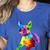 Dog Lover Boston Terrier Dog Colorful Boston Terrier Men Women Kids Women's Heather T-Shirt Heather True Royal
