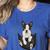 Dog Lovers Boston Terrier In Pocket Dog Face For Men Women Kids Women's Heather T-Shirt Heather True Royal