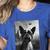Dog Mom Dad Alien Selfie Boston Terrier UFO For Men Women Women's Heather T-Shirt Heather True Royal