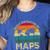 Easily Distracted By Maps Geography Teacher Women's Heather T-Shirt Heather True Royal Easily Distracted By Maps Geography Teacher Women's Heather T-Shirt Heather True Royal
