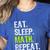Eat Sleep Math Repeat Teacher Lover Women's Heather T-Shirt Heather True Royal Eat Sleep Math Repeat Teacher Lover Women's Heather T-Shirt Heather True Royal