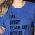 Eat Sleep Teach Art Repeat Teaching Art Teacher Women's Heather T-Shirt Heather True Royal Eat Sleep Teach Art Repeat Teaching Art Teacher Women's Heather T-Shirt Heather True Royal