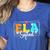 ELA Squad Teacher Back To School English Language Arts Women's Heather T-Shirt Heather True Royal ELA Squad Teacher Back To School English Language Arts Women's Heather T-Shirt Heather True Royal