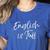 English Teacher Gag For Women English Is Tuff Women's Heather T-Shirt Heather True Royal