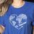 ESL Teacher ESOL Student Cute Heart Shape English Teacher Women's Heather T-Shirt Heather True Royal