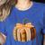 Fall Book Pumpkin Halloween Teacher Librarian Thanksgiving Women's Heather T-Shirt Heather True Royal