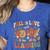 Fall In Love With Learning Retro Autumn Thanksgiving Teacher Women's Heather T-Shirt Heather True Royal