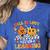 Fall In Love With Learning Fall Teacher Thanksgiving Retro Women's Heather T-Shirt Heather True Royal