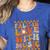 Fall In Love With Music Groovy Thanksgiving Music Teacher Men Women Girls Kids Women's Heather T-Shirt Heather True Royal