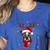 Family Matching Reindeer Xmas Boston Terrier Christmas Women's Heather T-Shirt Heather True Royal