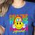 Field Trip Squad Groovy Field Day Smile Face Teacher Tie Dye Women's Heather T-Shirt Heather True Royal