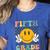 Fifth Grade Team Teachers Boys Girls Retro Smile 5th Grade Women's Heather T-Shirt Heather True Royal