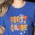 First Grade Dream Retro Team Fall Halloween Spooky Teachers Women's Heather T-Shirt Heather True Royal First Grade Dream Retro Team Fall Halloween Spooky Teachers Women's Heather T-Shirt Heather True Royal