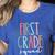 First Grade Squad 1st Grade Teacher Crew Back To School Team Women's Heather T-Shirt Heather True Royal First Grade Squad 1st Grade Teacher Crew Back To School Team Women's Heather T-Shirt Heather True Royal
