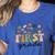 First Grade Teacher Wildflower Back To School Floral Outfits Women's Heather T-Shirt Heather True Royal First Grade Teacher Wildflower Back To School Floral Outfits Women's Heather T-Shirt Heather True Royal