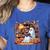 Ghost Book Reading Halloween Books Lover Teacher Women's Heather T-Shirt Heather True Royal