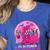 Ghost And Witch Boston Terrier Dog In October We Wear Pink Women's Heather T-Shirt Heather True Royal