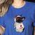 Girls I Heart Mom Love Mama Boston Terrier Dog Lover Women's Heather T-Shirt Heather True Royal
