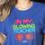 In My Glowing Teacher Era Groovy Colorful Bright Women's Heather T-Shirt Heather True Royal